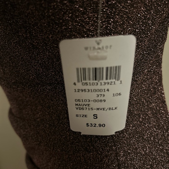 Windsor Strapless Burgundy Glitter Dress in Deep Burgundy - Picture 5 of 5